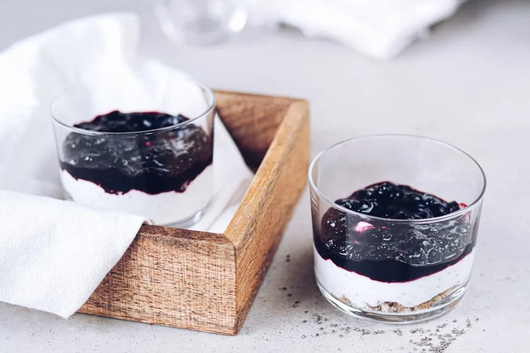 Blueberry Cheesecake Chia Seed Pudding