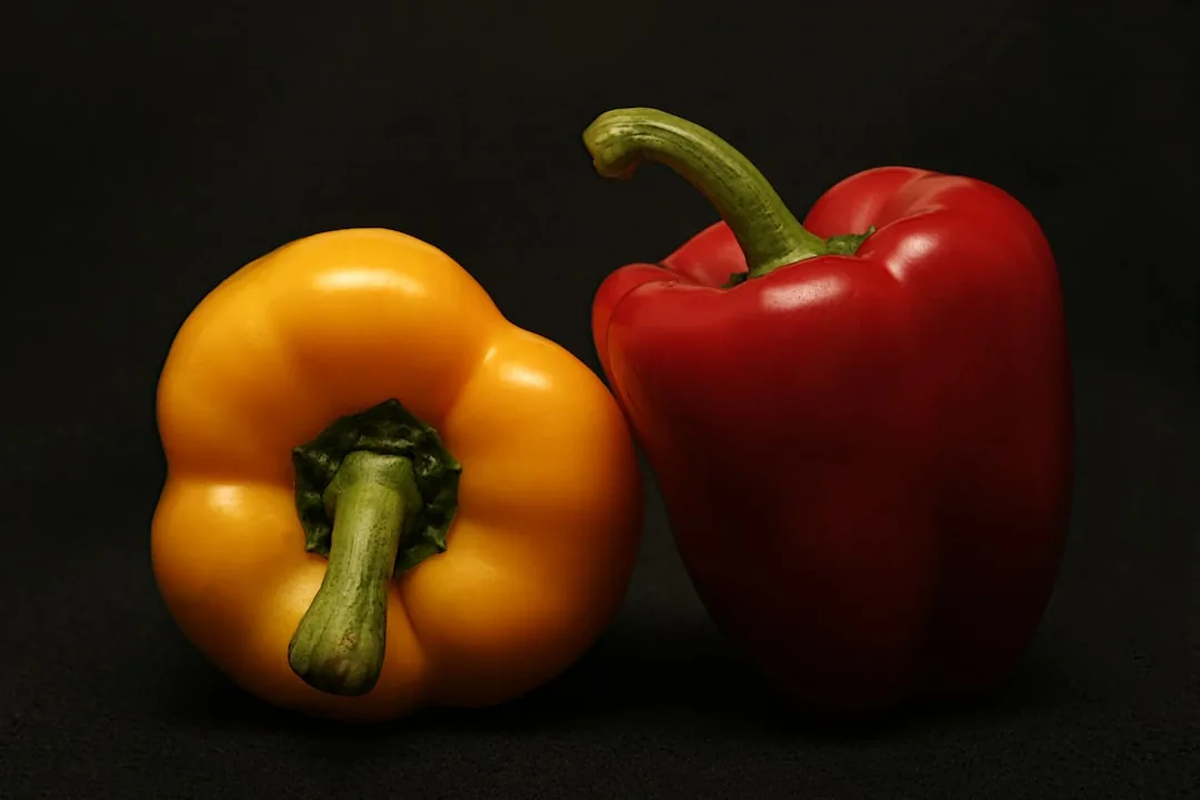 Red and Yellow Bell Pepper Omelets