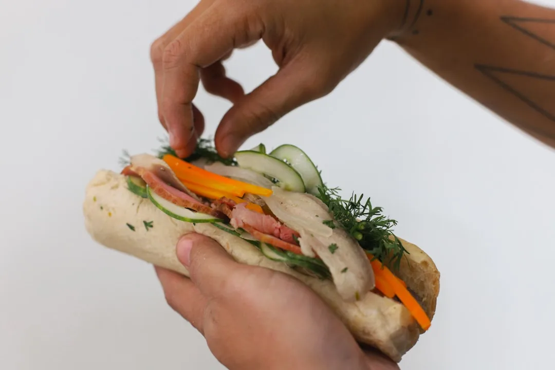 Hummus & Veggie Pita Sandwich