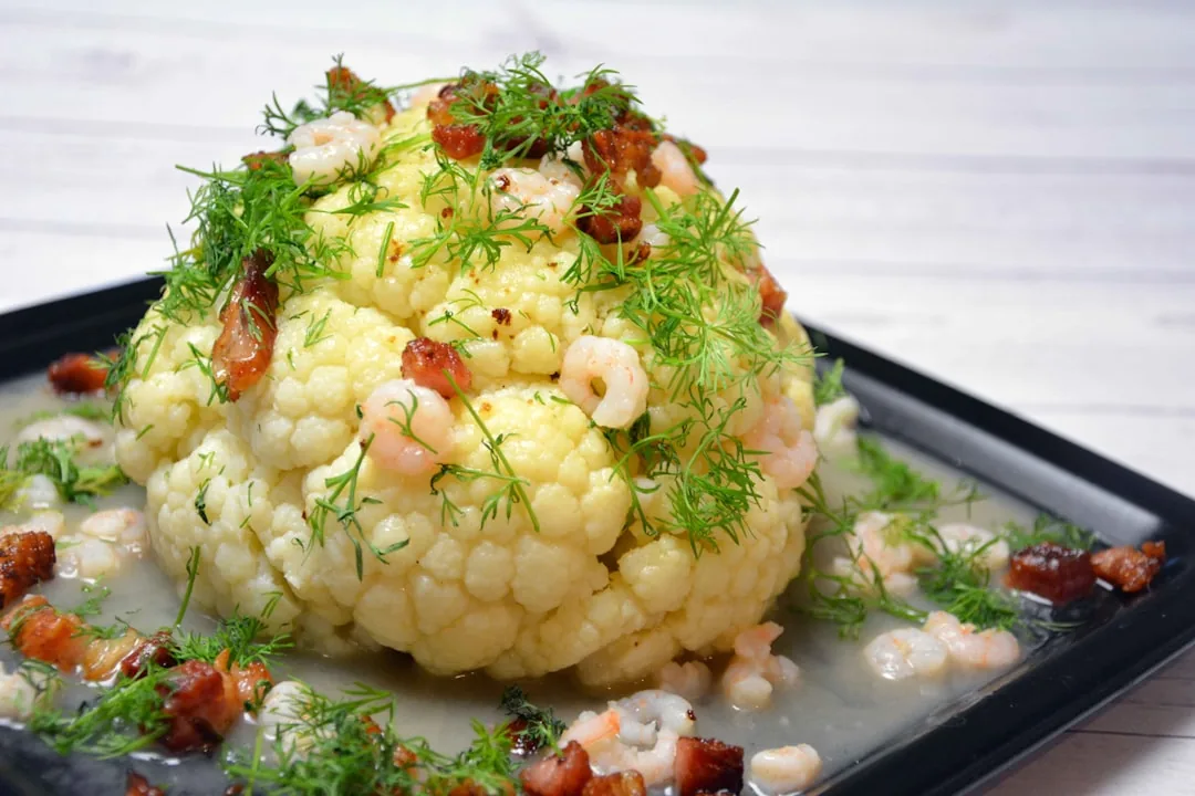 Roasted Cauliflower with Chickpeas and Lemon T...