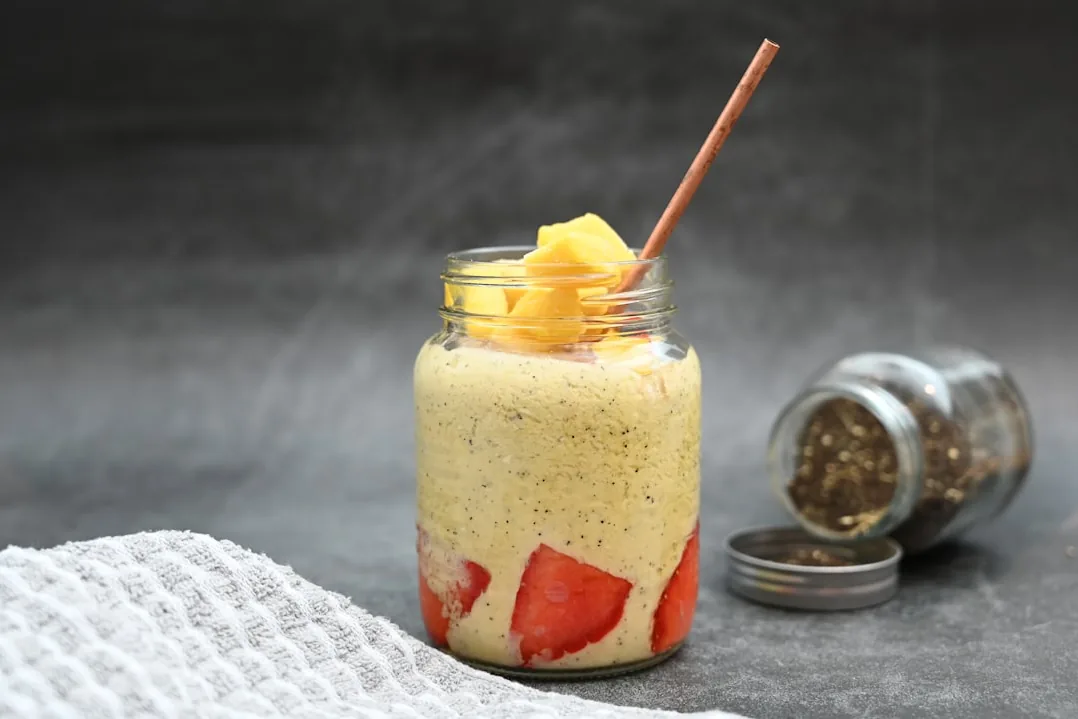 Strawberry Pineapple Cheesecake Chia Seed Pudding
