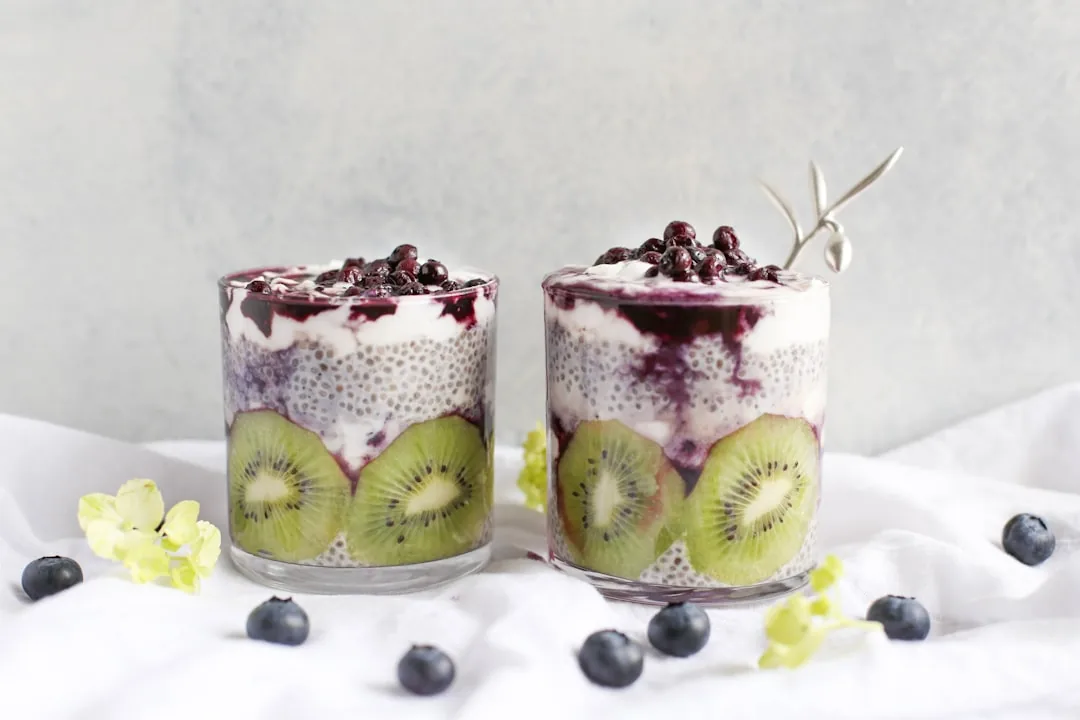 Grape Cheesecake Chia Seed Pudding